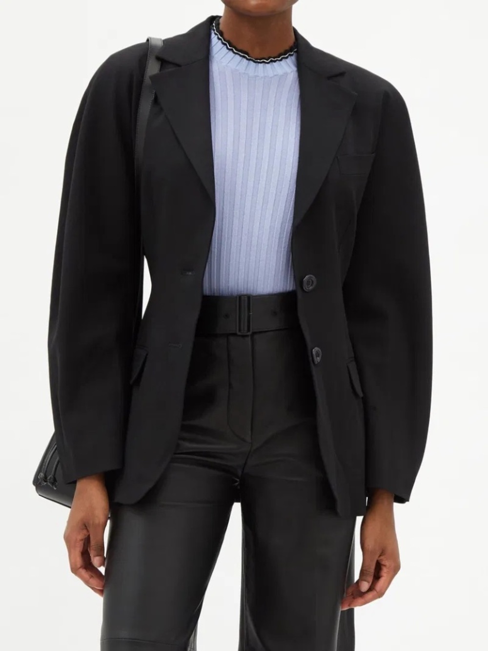 CCO SALE 🥳  NWOT Acne Studios Jasmina Curve-Sleeve Blazer In Black - FR 40 / US